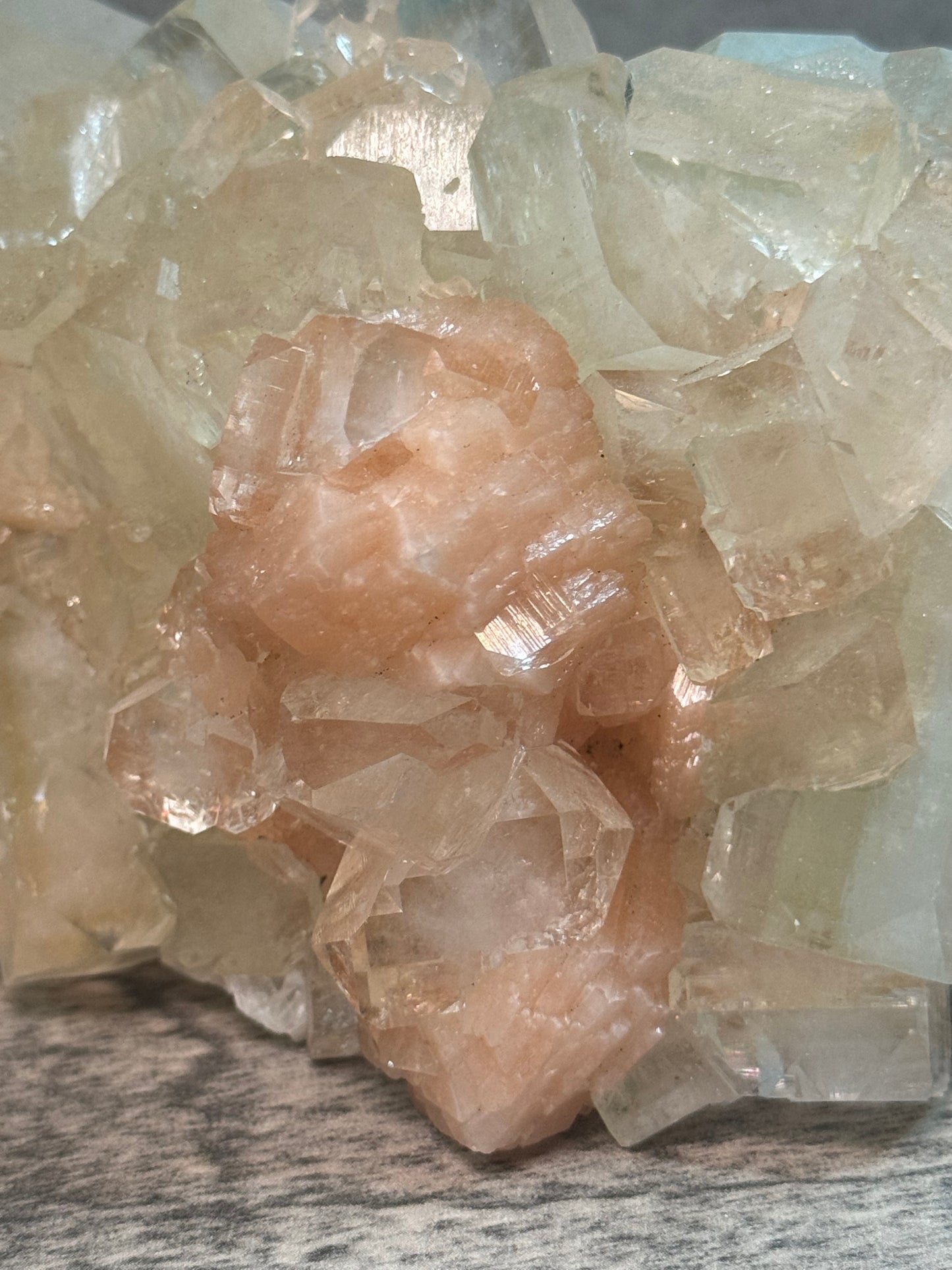 Apophyllite with Peach Stilbite