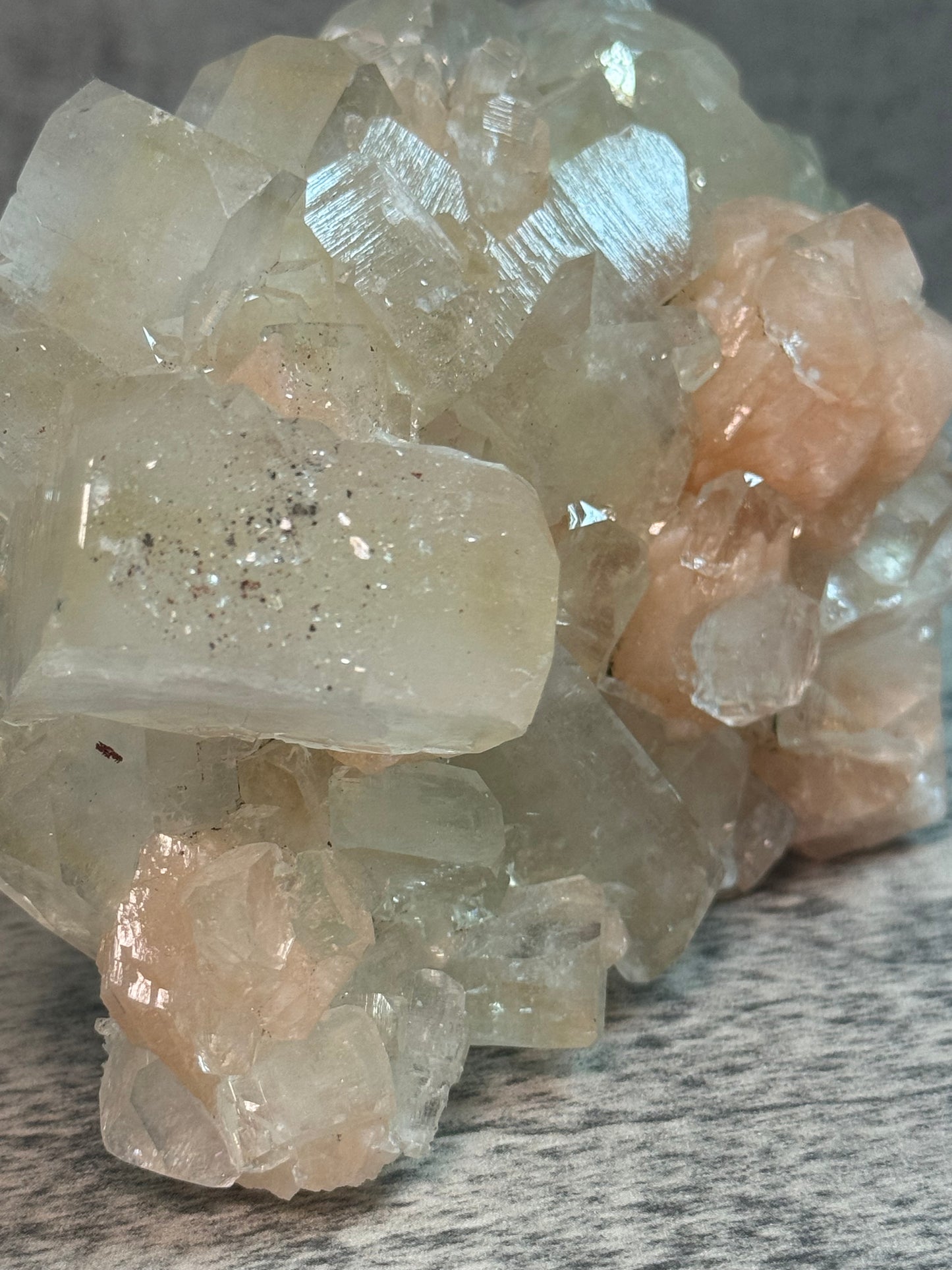 Apophyllite with Peach Stilbite