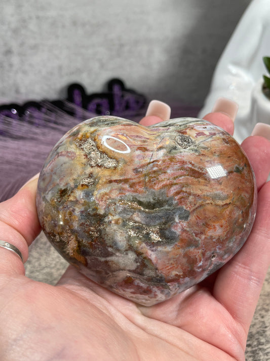 Sea Jasper (OJ) Puffy Heart